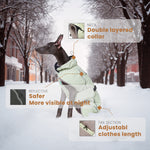 Manteau d'hiver pour chien à col montant vert Laifug 